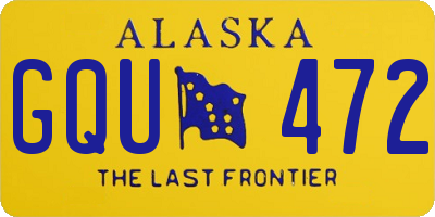 AK license plate GQU472