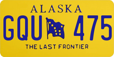 AK license plate GQU475