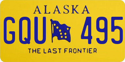 AK license plate GQU495