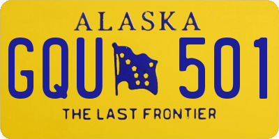 AK license plate GQU501