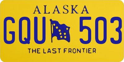AK license plate GQU503