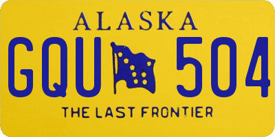 AK license plate GQU504