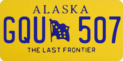 AK license plate GQU507