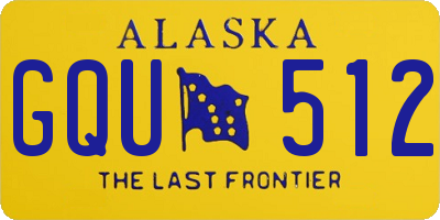 AK license plate GQU512