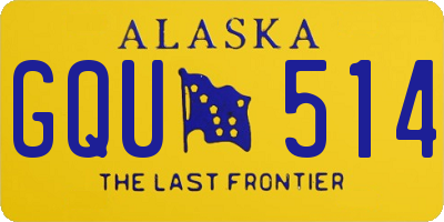 AK license plate GQU514