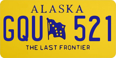 AK license plate GQU521