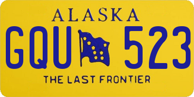 AK license plate GQU523