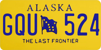 AK license plate GQU524