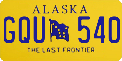 AK license plate GQU540