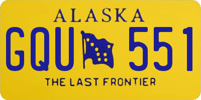 AK license plate GQU551