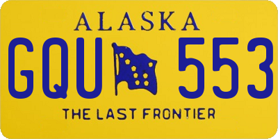 AK license plate GQU553