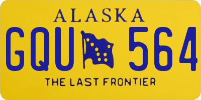 AK license plate GQU564