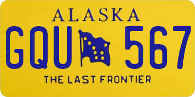 AK license plate GQU567