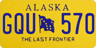 AK license plate GQU570