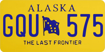 AK license plate GQU575