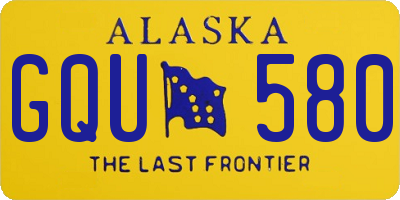 AK license plate GQU580