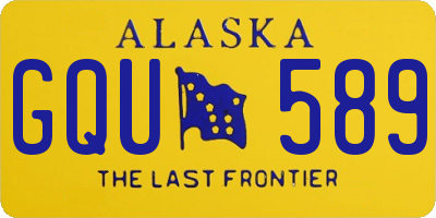 AK license plate GQU589