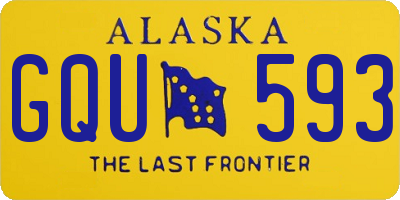 AK license plate GQU593