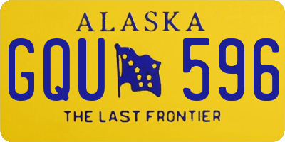 AK license plate GQU596