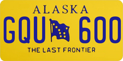 AK license plate GQU600