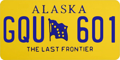AK license plate GQU601