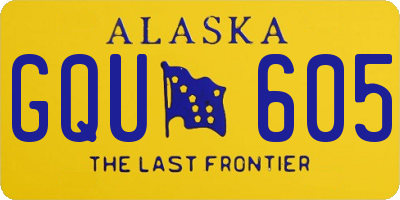 AK license plate GQU605