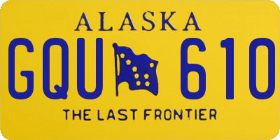 AK license plate GQU610