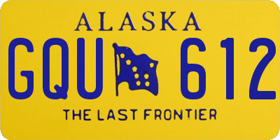 AK license plate GQU612