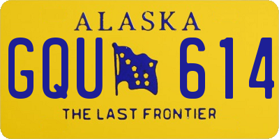 AK license plate GQU614