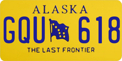 AK license plate GQU618