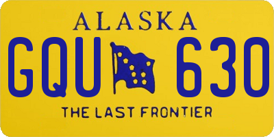 AK license plate GQU630