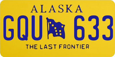 AK license plate GQU633