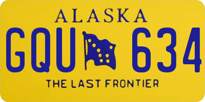 AK license plate GQU634