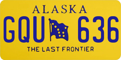 AK license plate GQU636