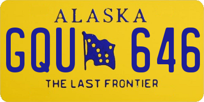 AK license plate GQU646