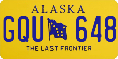 AK license plate GQU648