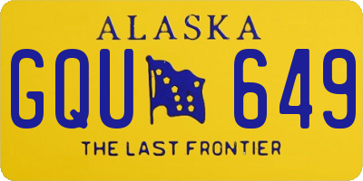 AK license plate GQU649