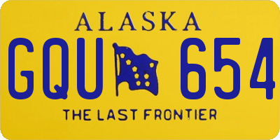AK license plate GQU654