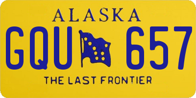 AK license plate GQU657