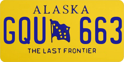 AK license plate GQU663