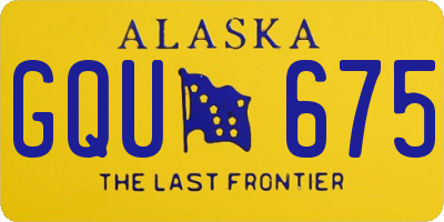 AK license plate GQU675