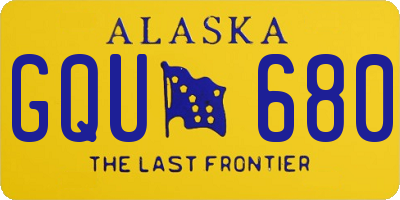AK license plate GQU680