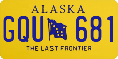 AK license plate GQU681