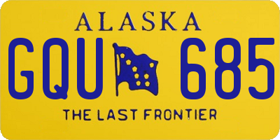 AK license plate GQU685