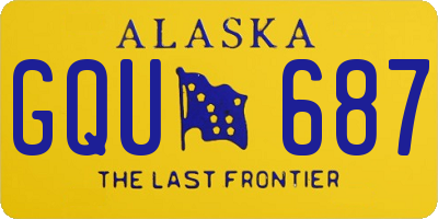 AK license plate GQU687