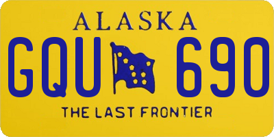 AK license plate GQU690