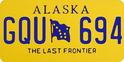 AK license plate GQU694