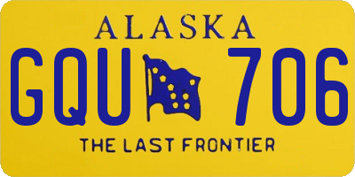 AK license plate GQU706