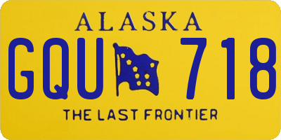 AK license plate GQU718