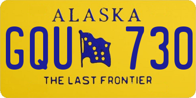AK license plate GQU730